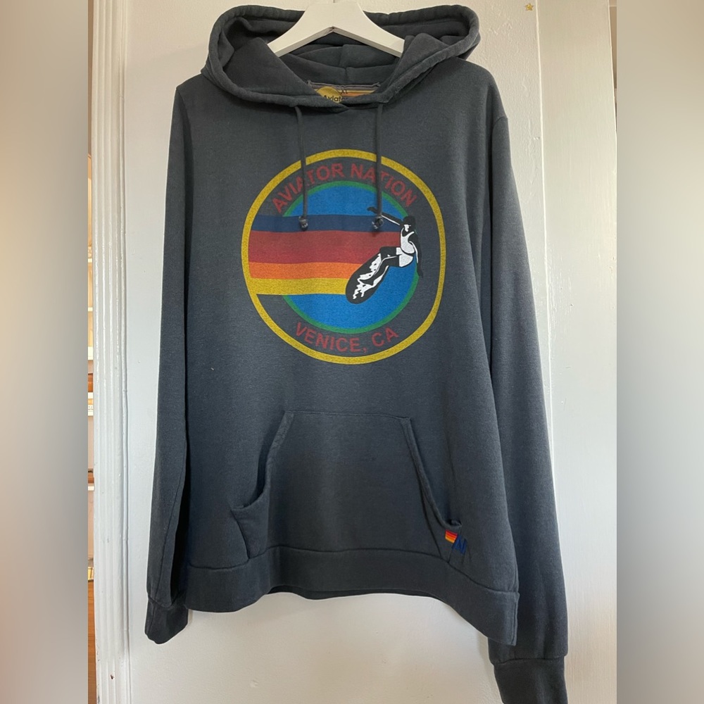 Aviator nation pullover hoodie charcoal XL